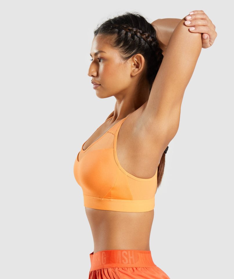 Women's Gymshark Open Back Sports Bra Orange | NZ 5UMTQH